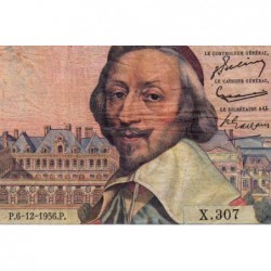F 42-24 - 06/12/1956 - 1000 francs - Richelieu - Série X.307 - Etat : TB-