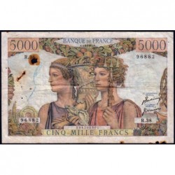 F 48-03 - 01/02/1951 - 5000 francs - Terre et Mer - Série R.38 - Etat : TB-