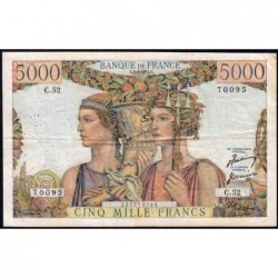 F 48-04 - 05/04/1951 - 5000 francs - Terre et Mer - Série C.52 - Etat : TB+
