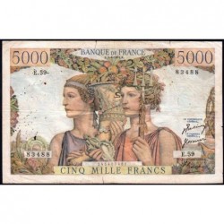 F 48-04 - 05/04/1951 - 5000 francs - Terre et Mer - Série E.59 - Etat : TB+
