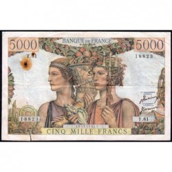 F 48-04 - 05/04/1951 - 5000 francs - Terre et Mer - Série F.61 - Etat : TB