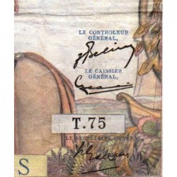 F 48-05 - 16/08/1951 - 5000 francs - Terre et Mer - Série T.75 - Etat : TB