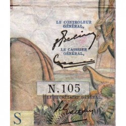 F 48-07 - 02/10/1952 - 5000 francs - Terre et Mer - Série N.105 - Etat : TB