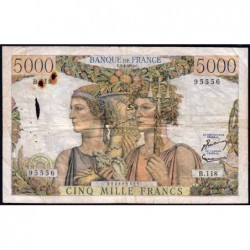 F 48-08 - 02/01/1953 - 5000 francs - Terre et Mer - Série B.118 - Etat : B+