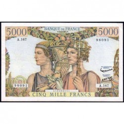 F 48-15 - 06/06/1957 - 5000 francs - Terre et Mer - Série A.167 - Etat : TTB