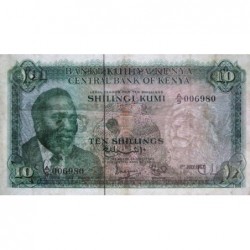 Kenya - Pick 2b - 10 shillings - Série A/9 - 01/07/1967 - Etat : TTB-