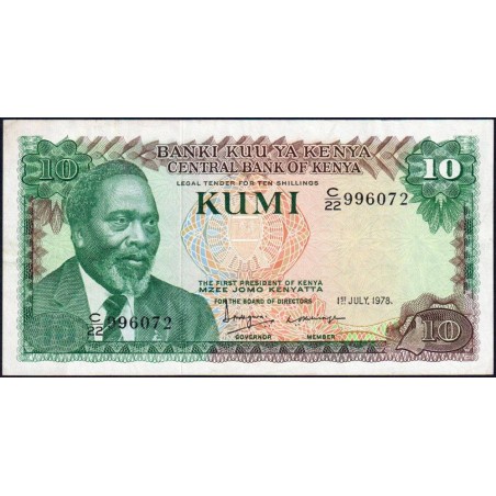 Kenya - Pick 16 - 10 shillings - Série C/22 - 01/07/1978 - Etat : SUP