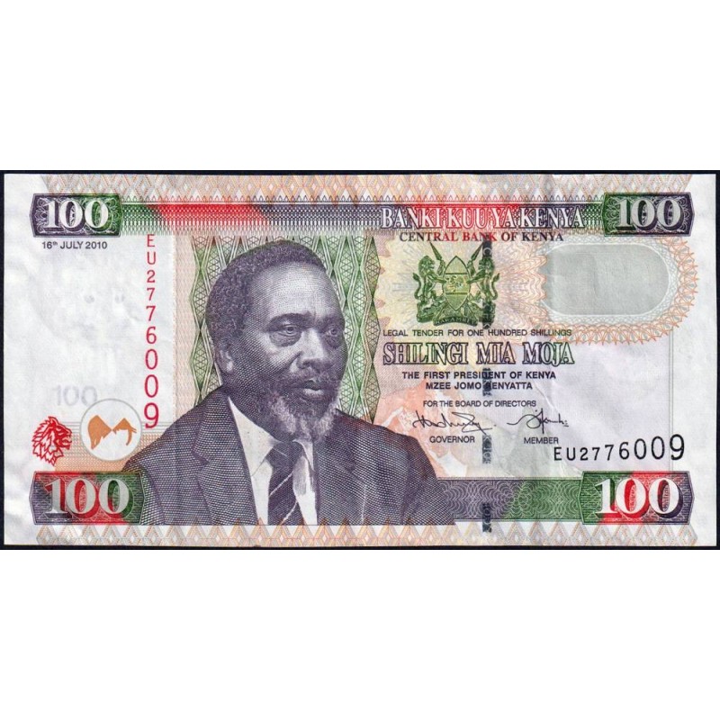 Kenya - Pick 48e - 100 shillings - Série EU - 16/07/2010 - Etat : TB+