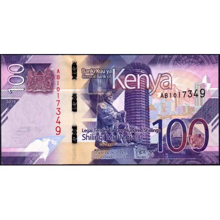 Kenya - Pick 53a - 100 shillings - Série AB - 2019 - Etat : NEUF