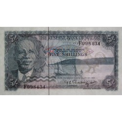 Malawi - Pick 1A - 5 shillings- Série F - 1964 - Etat : pr.NEUF
