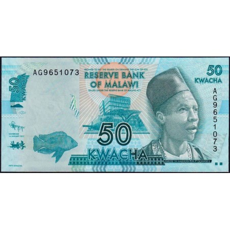 Malawi - Pick 58a - 50 kwacha - Série AG - 01/01/2012 - Etat : NEUF