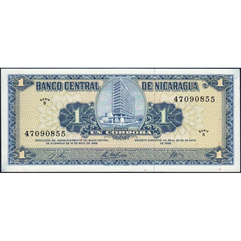 Nicaragua - Pick 115a - 1 córdoba - Série B - 25/05/1968 - Etat : pr.NEUF