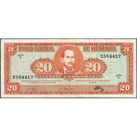 Nicaragua - Pick 118a - 20 córdobas - Série B - 25/05/1968 - Etat : SUP+