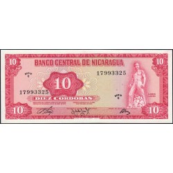 Nicaragua - Pick 123a_2 -  10 córdobas - Série C - 27/04/1972 - Etat : NEUF