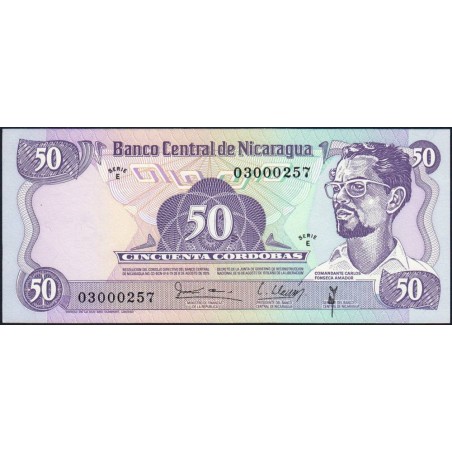 Nicaragua - Pick 136 -  50 córdobas - Série E - 16/08/1979 - Etat : NEUF