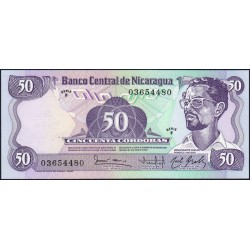 Nicaragua - Pick 140 -  50 córdobas - Série F - 06/08/1984 - Etat : NEUF