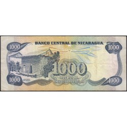 Nicaragua - Pick 143 -  1'000 córdobas - Série F - 06/08/1984 - Etat : TTB-