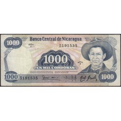 Nicaragua - Pick 143 -  1'000 córdobas - Série F - 06/08/1984 - Etat : TTB