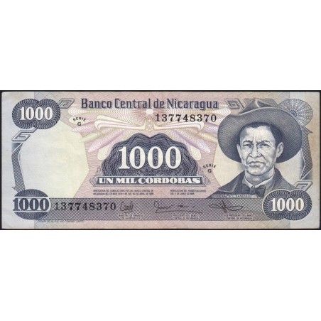 Nicaragua - Pick 145b -  1'000 córdobas - Série G - 11/06/1985 - Etat : TTB-