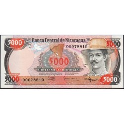 Nicaragua - Pick 146 -  5'000 córdobas - Série G - 11/06/1985 - Etat : NEUF