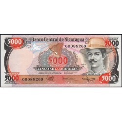 Nicaragua - Pick 146 -  5'000 córdobas - Série G - 11/06/1985 - Etat : SPL