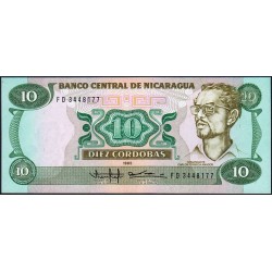 Nicaragua - Pick 151a -  10 córdobas - Série FD - 1985 - Etat : NEUF