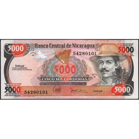 Nicaragua - Pick 157 - 5'000 córdobas - Série G - 1985 - Etat : pr.NEUF