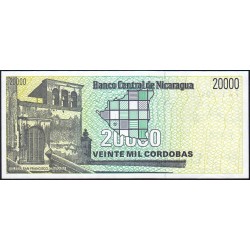 Nicaragua - Pick 160a - 20'000 córdobas - Série FA - 1989 - Etat : NEUF