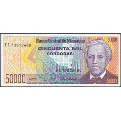 Nicaragua - Pick 161a - 50'000 córdobas - Série FA - 1989 - Etat : SUP+