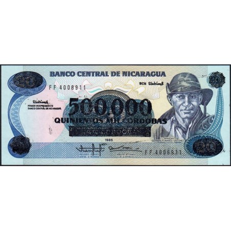 Nicaragua - Pick 163a - 500'000 córdobas - Série FF - 1985 (1990) - Etat : NEUF