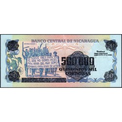 Nicaragua - Pick 163a - 500'000 córdobas - Série FF - 1985 (1990) - Etat : NEUF