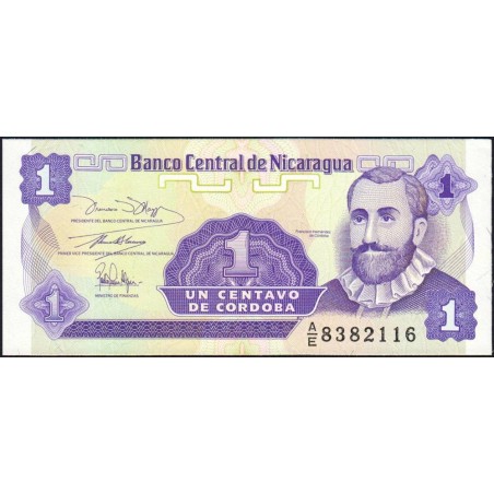 Nicaragua - Pick 167 - 1 centavo de córdoba - Série A/E - 1990 - Etat : NEUF