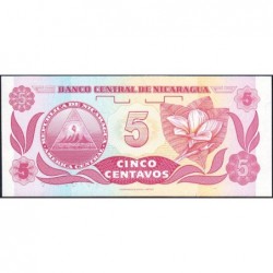 Nicaragua - Pick 168a_1 - 5 centavos de córdoba - Série A/A - 1990 - Etat : NEUF
