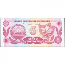 Nicaragua - Pick 168a_2- 5 centavos de córdoba - Série A/B - 1991 - Etat : NEUF