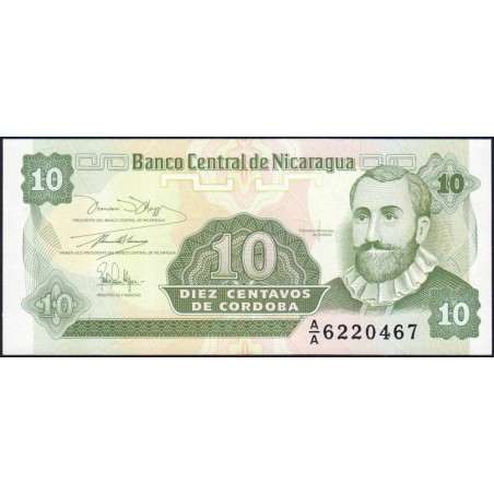 Nicaragua - Pick 169a_1 - 10 centavos de córdoba - Série A/A - 1990 - Etat : NEUF