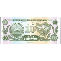 Nicaragua - Pick 169a_2- 10 centavos de córdoba - Série A/F- 1991 - Etat : NEUF