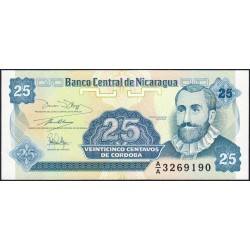 Nicaragua - Pick 170a_1 - 25 centavos de córdoba - Série A/A - 1990 - Etat : NEUF