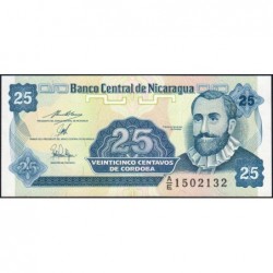Nicaragua - Pick 170a_2- 25 centavos de córdoba - Série A/E- 1991 - Etat : NEUF