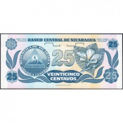 Nicaragua - Pick 170a_2- 25 centavos de córdoba - Série A/E- 1991 - Etat : NEUF
