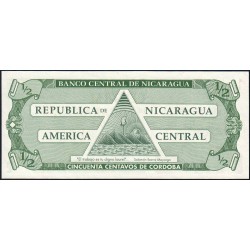 Nicaragua - Pick 171 - 50 centavos de córdoba - Série A - 1990 - Etat : NEUF