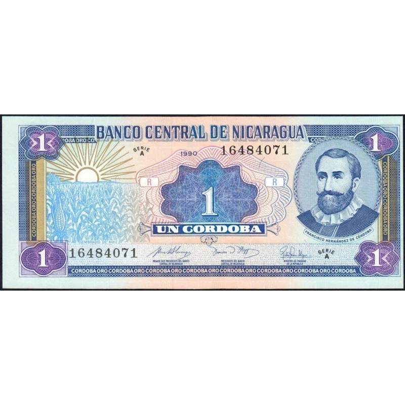 Nicaragua - Pick 173_1 - 1 córdoba - Série A - 1990 - Etat : NEUF