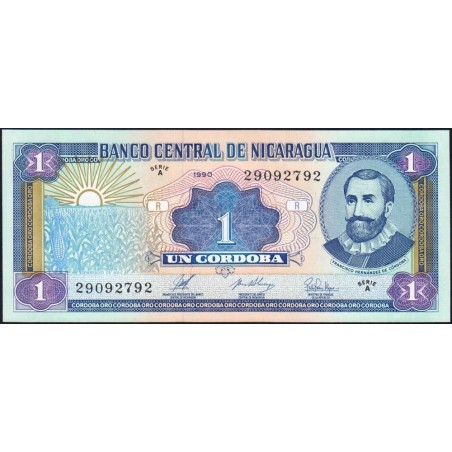 Nicaragua - Pick 173_2 - 1 córdoba - Série A - 1990 (1991) - Etat : NEUF