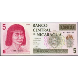 Nicaragua - Pick 174_2 - 5 córdobas - Série A - 1991 - Etat : NEUF