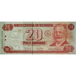 Nicaragua - Pick 192 - 20 córdobas - Série A - 10/04/2002 - Etat : NEUF