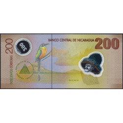 Nicaragua - Pick 205b - 200 córdobas - Série A/1 - 12/09/2007 (2012) - Polymère - Etat : NEUF