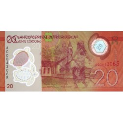 Nicaragua - Pick 210a - 20 córdobas - Série A - 26/03/2014 (2015) - Polymère - Etat : NEUF