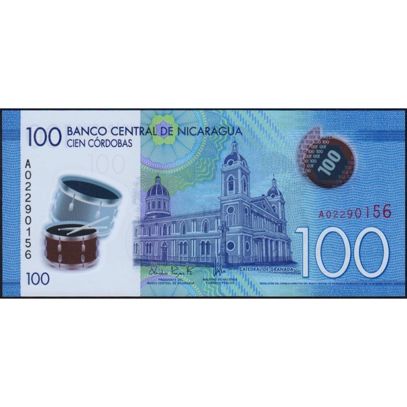 Nicaragua - Pick 212a - 100 córdobas - Série A - 26/03/2014 (2015) - Polymère - Etat : NEUF