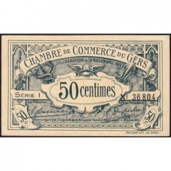 Auch (Gers) - Pirot 15-5 - 50 centimes - Série I - 18/11/1914 - Etat : TTB+