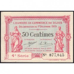 Dijon - Pirot 53-17 - 50 centimes - 4e série - 01/12/1919 - Etat : SUP