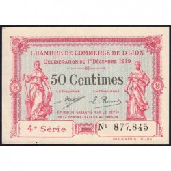 Dijon - Pirot 53-17 - 50 centimes - 4e série - 01/12/1919 - Etat : SUP